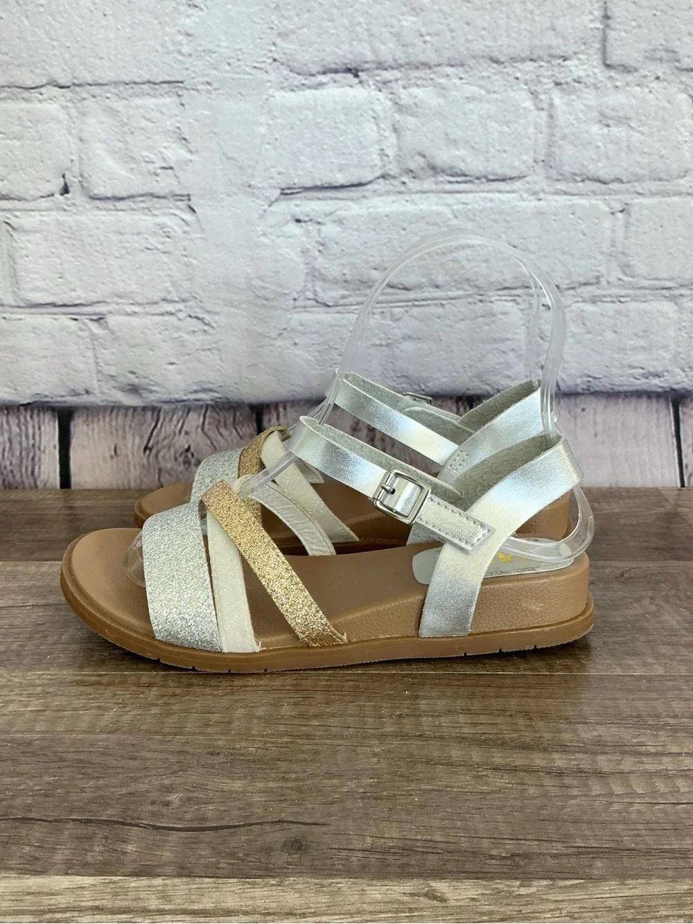 MIA Girls Strappy Gladiator Sandals Velcro Strap Size 3